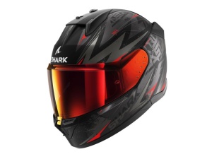 Casca SHARK D-SKWAL 3 BLAST-R - Integrală, mat negru/gri/rosu, Pinlock și ochelari soare incluși