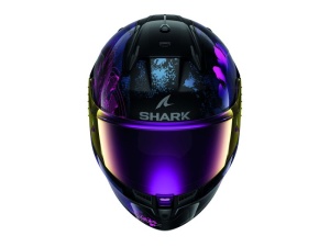 Casca SHARK D-SKWAL 3 MAYFER - Integrală, albastru/negru/roz lucios, Ochelari soare incluși - Img 3