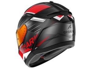 Casca SHARK RIDILL 2 BERSEK - Integrală, negru/rosu/alb lucios, Ochelari soare incluși - Img 3