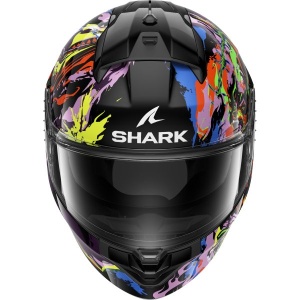 Casca SHARK RIDILL 2 RAGING BEAST - Integrală, negru/albastru/roz/mov/galben, Ochelari soare incluși - Img 3
