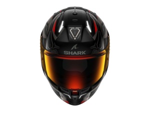 Casca SHARK SKWAL i3 LINIK - Integrală, negru/gri/rosu lucios, Ochelari soare incluși - Img 2