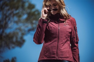 Geaca moto Ixon Burning LS - dama, all season, impermeabila, urban/touring/adventure, visiniu - Img 3