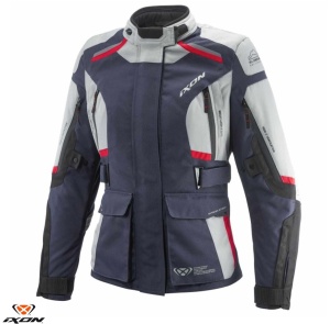 Geaca moto Ixon Midgard - dama, all season, impermeabila, touring/adventure, gri/navy/negru