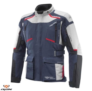 Geaca moto Ixon Midgard MS - barbati, all season, impermeabila, touring/adventure, gri/navy/negru