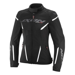 Geaca moto Ixon Striker 2 AIR WP LS - dama, impermeabila, street/sport, negru/alb
