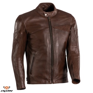 Geaca moto piele Ixon Cranky MS - barbati, all season, urban/heritage, maro