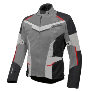 Geaca moto Seventy Degrees SD-JT70 Atacama - barbati, impermeabila, touring/adventure, negru/gri/rosu