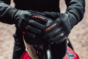 Manusi moto Ixon Pro Hurricane 2 MS - barbati, iarna, impermeabile, street, degete tactile, negru/rosu - Img 3