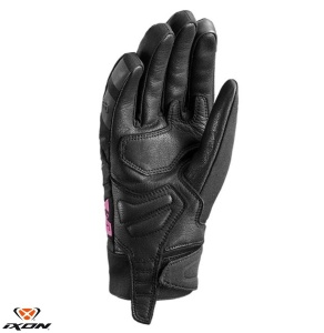 Manusi moto piele Ixon MIG 2 WP LS - dama, vara, impermeabile, sport, degete tactile, negru - Img 2
