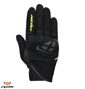 Manusi moto piele Ixon MIG MS - barbati, vara, roadster, degete tactile, negru/galben