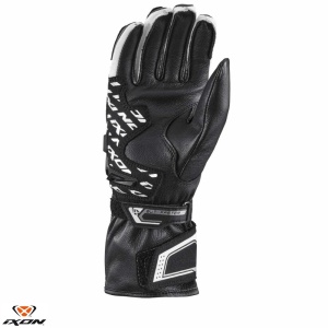 Manusi moto piele Ixon Thund LS - dama, vara, racing, degete tactile, negru/alb - Img 2