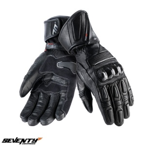 Manusi moto piele Seventy Degrees SD-R11 - barbati, iarna, impermeabile, racing, negru