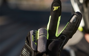 Manusi moto Seventy Degrees SD-C48 - barbati, vara, street, degete tactile, negru/galben - Img 2