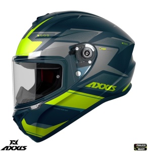 Casca Axxis Draken S Sunray - Integrală, gri/verde fluor mat, ECE 22.06