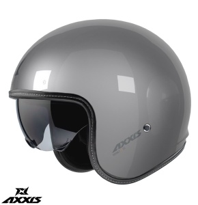Casca Axxis Hornet S SV - Open face, gri lucios, Ochelari soare incluși, ECE 22.06