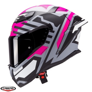 Casca Caberg Drift Evo II SV Horizon N6 Dama Gri/Negru/Fuchsia Mat - Img 4