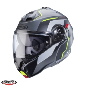 Casca Caberg Duke Evo Move - Flip-up, negru/galben fluor mat, Pinlock inclus, ECE 22.06 - Img 2