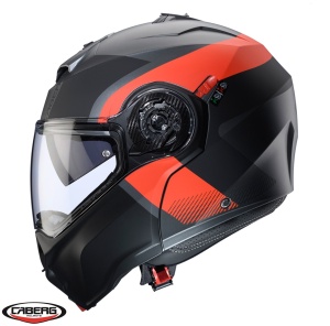 Casca Caberg Duke Evo SV Indy - Flip-up, rosu fluor/negru mat, Ochelari soare incluși, ECE 22.06 - Img 2