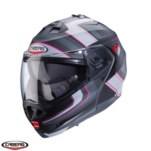 Casca Caberg Duke X SV Tour - Flip-up, negru/fuchsia/antracit mat, Ochelari soare incluși, ECE 22.06 - Img 2