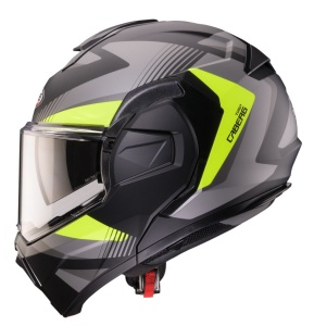 Casca Caberg Trip SV Lunar L6 - Flip-up, negru/gri/galben fluor mat, Pinlock și ochelari soare incluși, ECE 22.06 - Img 3