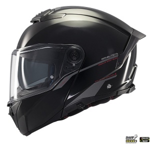 Casca MT Helmets Atom 2 SV - Flip-up, negru lucios, Ochelari soare incluși, ECE 22.06 - Img 2