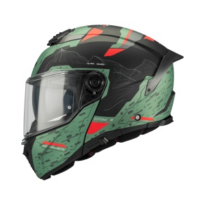 Casca MT Helmets Atom 2 SV Highlands - Flip-up, verde mat, Pinlock și ochelari soare incluși, ECE 22.06 - Img 2