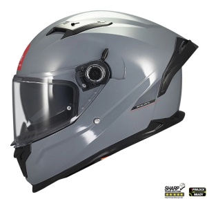 Casca MT Helmets Braker SV - Integrală, gri lucios, Ochelari soare incluși, ECE 22.06