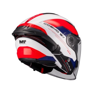 Casca MT Helmets Cosmo SV Icarus - Open face, rosu lucios, Ochelari soare incluși - Img 4