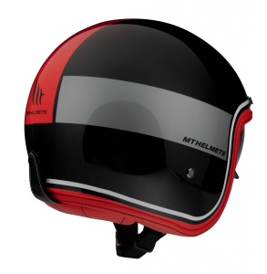 Casca MT Helmets Le Mans 2 SV Tant - Open face, negru/rosu lucios, Ochelari soare incluși - Img 3
