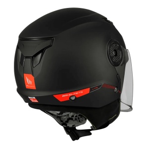 Casca MT Helmets Lite Kids - Open face, negru mat, ECE 22.06 - Img 4