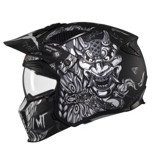 Casca MT Helmets Streetfighter SV S Hellish - Adventure, negru mat, Ochelari soare incluși, ECE 22.06