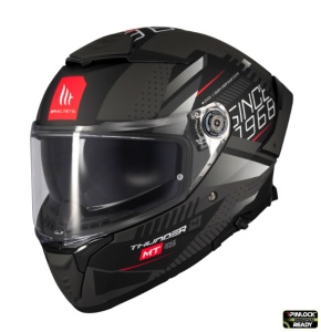 Casca MT Helmets Thunder 4 SV Luminence - Integrală, negru/gri mat, Ochelari soare incluși, ECE 22.06 - Img 2