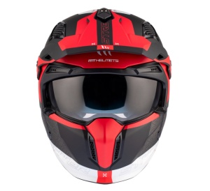 Casca MT Streetfighter SV S B15 Totem Rosu Mat cu Ochelari Soare - Img 3