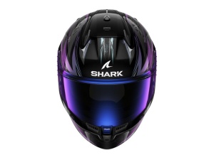 Casca SHARK D-SKWAL 3 BLAST-R - Integrală, negru/gri/mov lucios, Ochelari soare incluși - Img 2