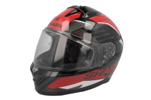 Casca SHARK RIDILL 2 BERSEK - Integrală, negru/rosu/alb lucios, Ochelari soare incluși - Img 4
