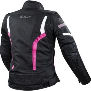 Geaca moto LS2 Helmets Gate - dama, vara/iarna, impermeabila, touring/street/roadster, negru/roz - Img 2