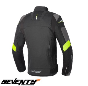 Geaca moto Seventy Degrees SD-JR69 - barbati, all season, impermeabila, racing, negru/galben fluor
