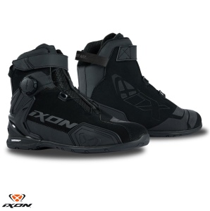 Ghete moto Ixon Bull 2 WP MS - barbati, all season, impermeabile, roadster, negru