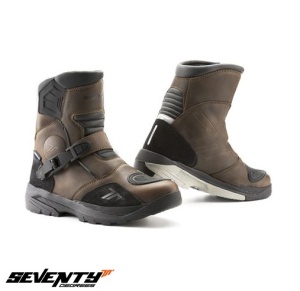Ghete moto Seventy Degrees SD-BA5 - barbati, impermeabile, touring/adventure, maro