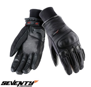 Manusi moto piele Ixon Drizzle MS - barbati, all season, impermeabile, touring/adventure, negru