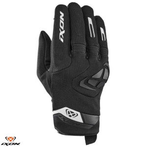 Manusi moto piele Ixon MIG 2 MS - barbati, vara, roadster, degete tactile, negru/alb