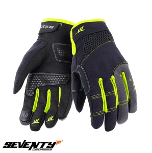 Manusi moto Seventy Degrees SD-C48 - barbati, vara, street, degete tactile, negru/galben