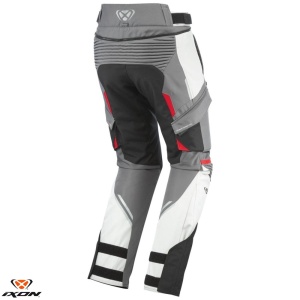 Pantaloni moto Ixon Midgard MS - barbati, all season, impermeabili, touring/adventure, gri/negru/rosu - Img 2