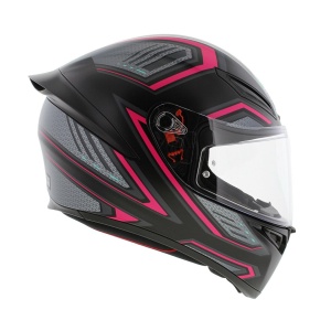 Casca AGV K1 S Sling - Integrală, negru/roz mat, ECE 22.06 - Img 5