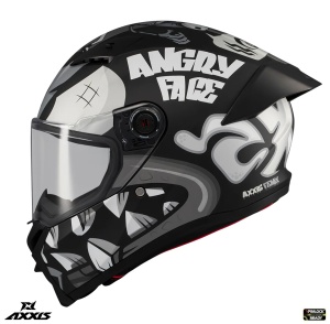 Casca Axxis Fenix Angry Face B2 Negru Mat - Img 1