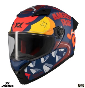 Casca Axxis Fenix Angry Face C5 rosu mat - Img 2