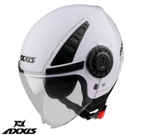 Casca Axxis Metro S V2 - Open face, alb lucios, ECE 22.06