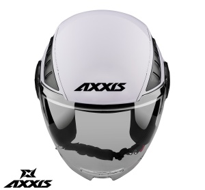 Casca Axxis Metro S V2 - Open face, alb lucios, ECE 22.06 - Img 2