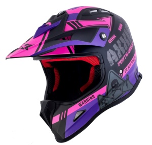 Casca Axxis MX-Copii Wolverine B8 Off Road Roz Mat - Img 1
