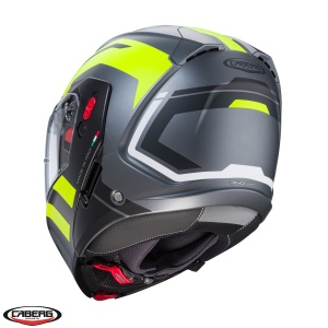 Casca Caberg Horus X Road - Flip-up, negru/titanium/galben fluor mat, Pinlock și ochelari soare incluși, ECE 22.06 - Img 4